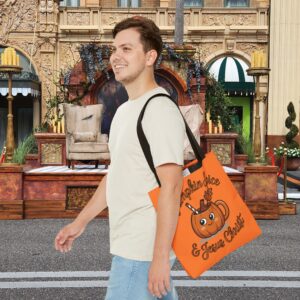Pumpkin Spice and Jesus Christ Christian Tote Bag – Canvas Fall Tote Bag - Image 7