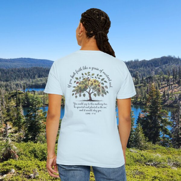 Model of Faith Like a Grain of Mustard Seed Christian T-Shirt - Luke 17:6 30