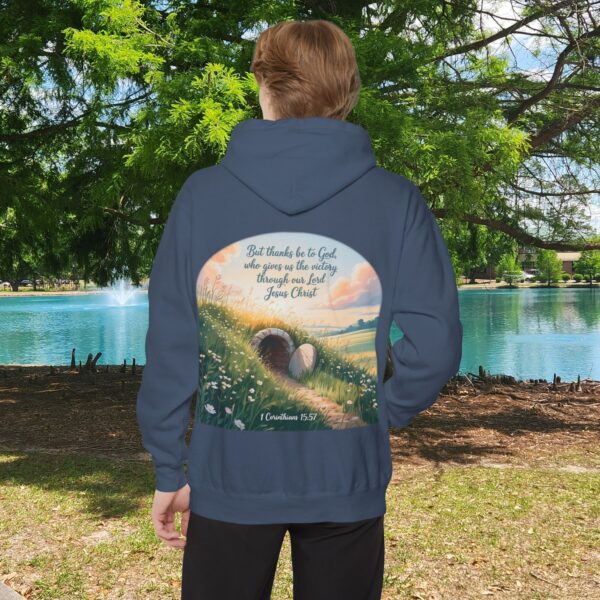 Model of Thanks Be To God Christian Hoodie - Easter Resurrection Hoodie 15