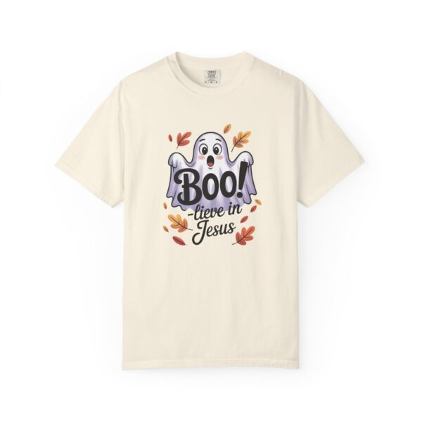 Model of Boo-lieve in Jesus Adorable Ghost Christian T-Shirt 30