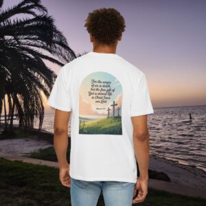 Free Gift of God is Eternal Life Christian T-Shirt - Romans 6:23 - Image 4