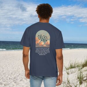 Look at the Birds of the Air Christian T-Shirt - Matthew 6:26 86 Look at the Birds of the Air Christian T-Shirt - Matthew 6:26 - Image 19