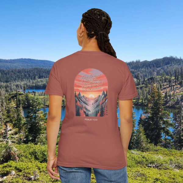 Model of From the Rising of the Sun to Its Setting Praise the Lord Christian T-Shirt - Psalm 113:3 74