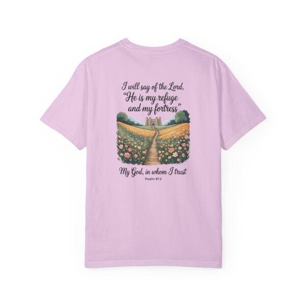 Model of The Lord is My Refuge Christian T-Shirt - Psalm 91:2 58