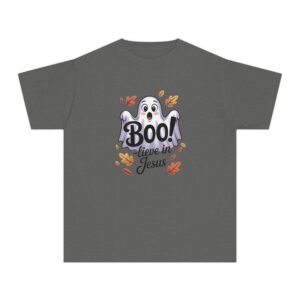 Boo-lieve in Jesus Kids Tee – Fall Christian Shirt Sizes XS to XL - Image 10