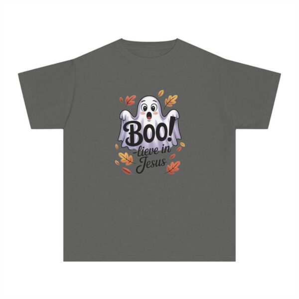 Model of Boo-lieve in Jesus Kids Tee – Fall Christian Shirt Sizes XS to XL 18