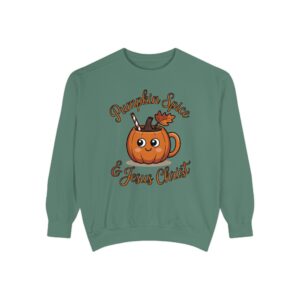 Pumpkin Spice and Jesus Christ Fall Christian Sweatshirt - Image 15