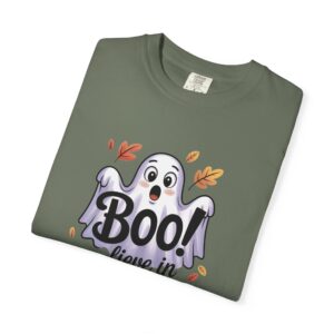 Boo-lieve in Jesus Adorable Ghost Christian T-Shirt - Image 3