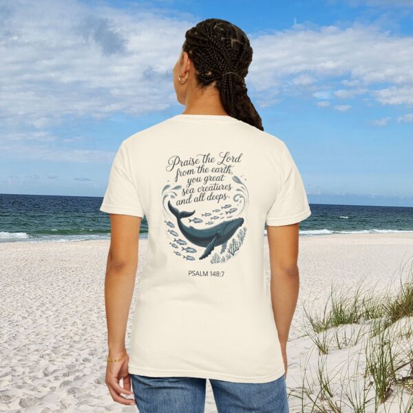 Model of Praise the Lord from the Earth Christian T-Shirt - Psalm 148:7 14