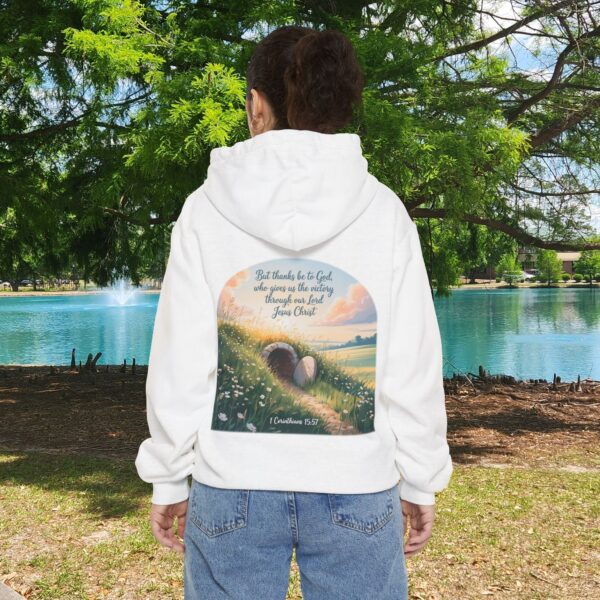 Model of Thanks Be To God Christian Hoodie - Easter Resurrection Hoodie 3