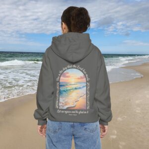 The Day the Lord Has Made Christian Hoodie - Comfort Colors Beach Sunset Psalm 118:24 Christian Sweatshirt - Image 10