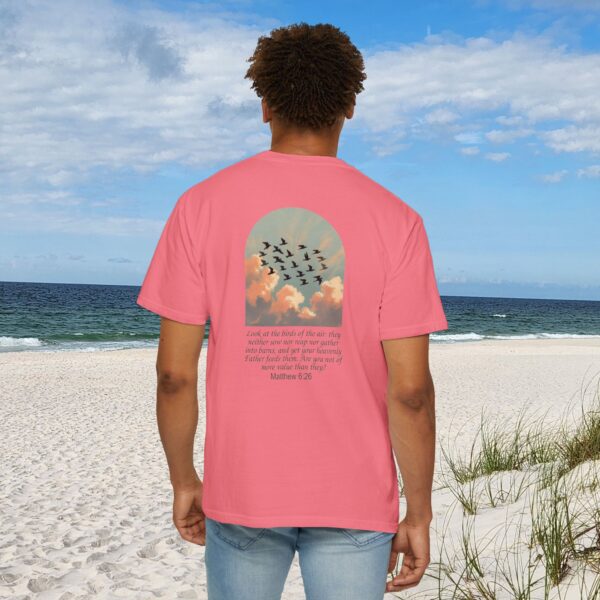 Look at the Birds of the Air Christian T-Shirt - Matthew 6:26 55 Model of Look at the Birds of the Air Christian T-Shirt - Matthew 6:26 54