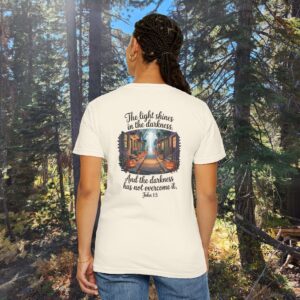 Halloween The Light Shines in the Darkness Christian Shirt - John 1:5 - Image 11