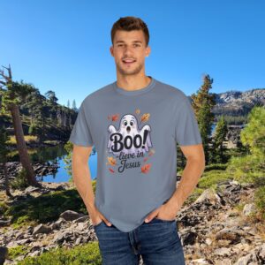 Boo-lieve in Jesus Adorable Ghost Christian T-Shirt - Image 34
