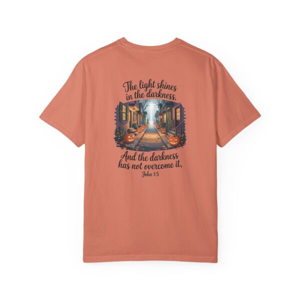 Model of Halloween The Light Shines in the Darkness Christian Shirt - John 1:5 4