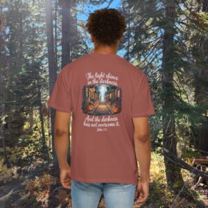 Halloween The Light Shines in the Darkness Christian Shirt - John 1:5 - Image 31
