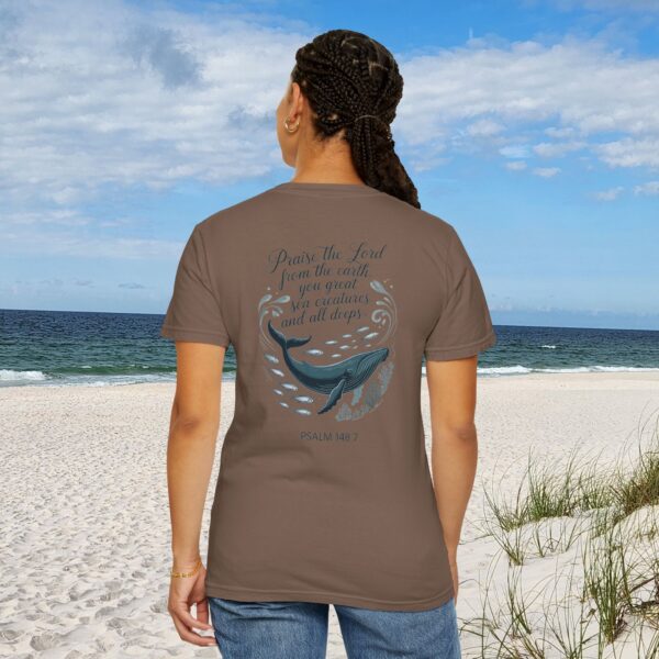 Model of Praise the Lord from the Earth Christian T-Shirt - Psalm 148:7 20