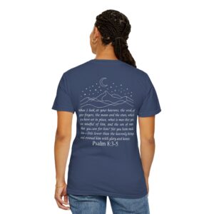 Crowned with Glory and Honor Christian T-Shirt, Psalm 8:3-5 - Image 2