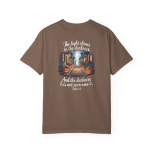 Halloween The Light Shines in the Darkness Christian Shirt - John 1:5 - Image 15