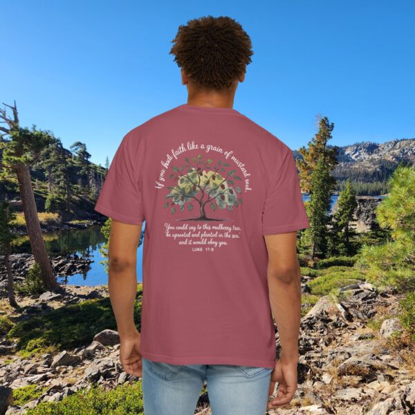 Model of Faith Like a Grain of Mustard Seed Christian T-Shirt - Luke 17:6 2