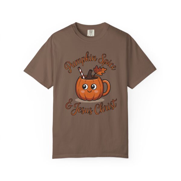 Model of Pumpkin Spice & Jesus Christ Fall Christian T-Shirt 22