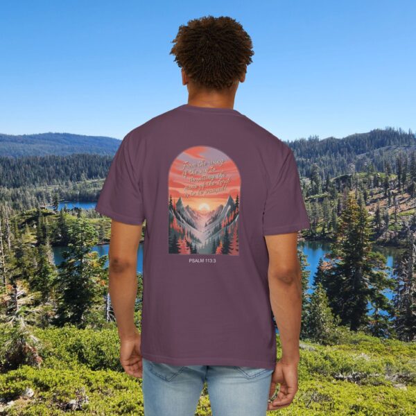 Model of From the Rising of the Sun to Its Setting Praise the Lord Christian T-Shirt - Psalm 113:3 66