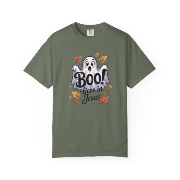 Model of Boo-lieve in Jesus Adorable Ghost Christian T-Shirt 6