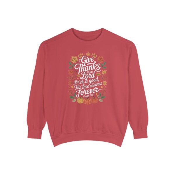 Model of Give Thanks to the Lord Christian Sweatshirt 6