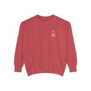 For Unto You Is Born - Manger Scene Christian Sweatshirt - Image 5