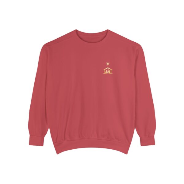 Model of For Unto You Is Born - Manger Scene Christian Sweatshirt 8