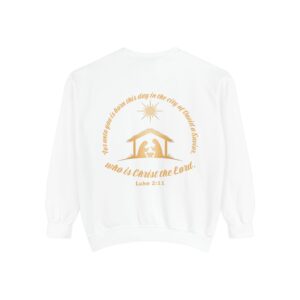 For Unto You Is Born - Manger Scene Christian Sweatshirt - Image 10