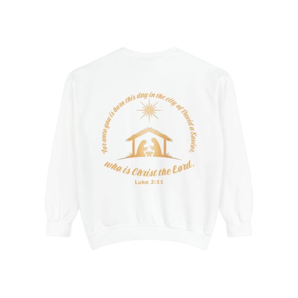 Model of For Unto You Is Born - Manger Scene Christian Sweatshirt 18