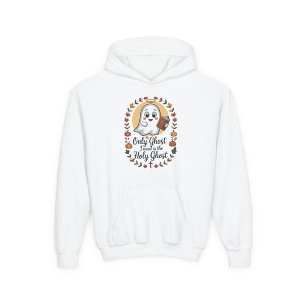 Model of The Only Ghost I Need is the Holy Ghost Kids Christian Hoodie 10