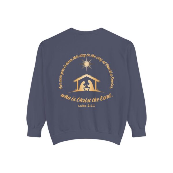 Model of For Unto You Is Born - Manger Scene Christian Sweatshirt 48