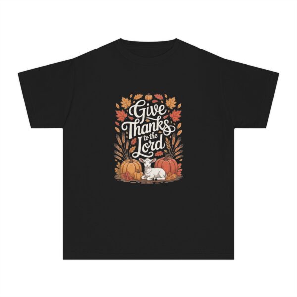 Model of Give Thanks to the Lord Kids Christian T-Shirt 30