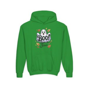 Boo-lieve in Jesus Ghost Kids Christian Hoodie - Image 3