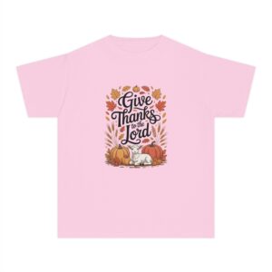 Give Thanks to the Lord Kids Christian T-Shirt - Image 2