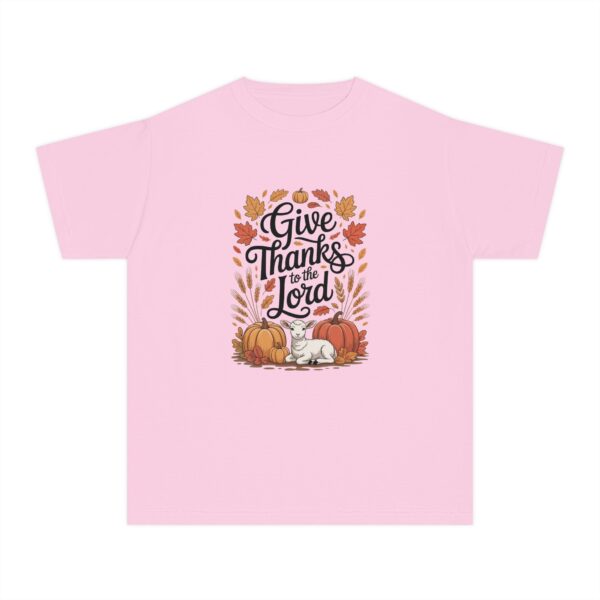 Model of Give Thanks to the Lord Kids Christian T-Shirt 2