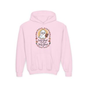 The Only Ghost I Need is the Holy Ghost Kids Christian Hoodie - Image 24