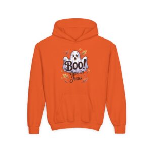 Boo-lieve in Jesus Ghost Kids Christian Hoodie - Image 19