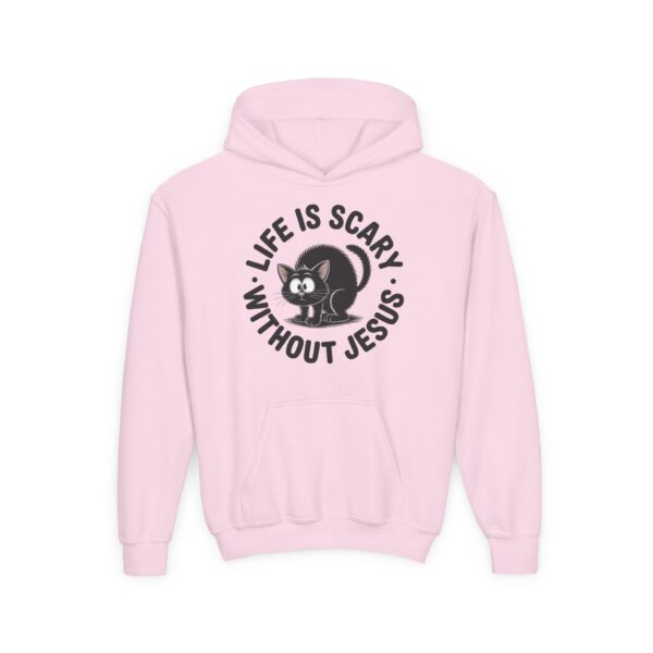 Model of Life is Scary Without Jesus Kids Christian Hoodie 62