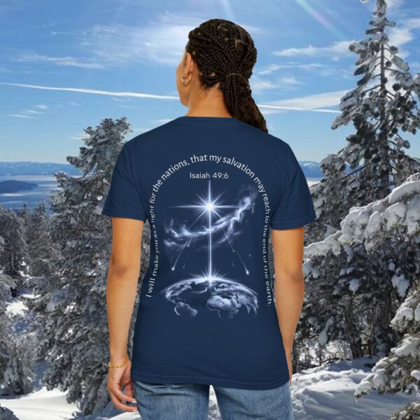 Model of A Light for the Nations Christian T-Shirt 6