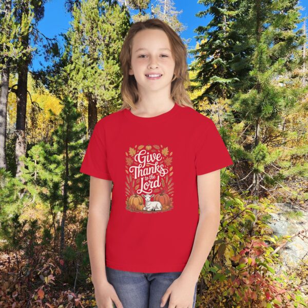 Model of Give Thanks to the Lord Kids Christian T-Shirt 40