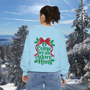 O Come Let Us Adore Him Christian Sweatshirt - Image 9