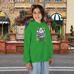 Boo-lieve in Jesus Ghost Kids Christian Hoodie - Image 2