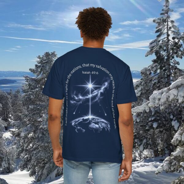 Model of A Light for the Nations Christian T-Shirt 8