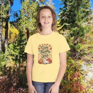 Give Thanks to the Lord Kids Christian T-Shirt - Image 5