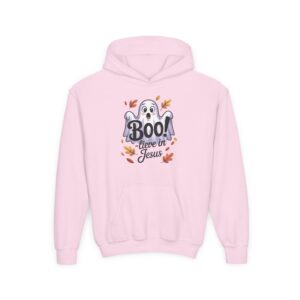 Boo-lieve in Jesus Ghost Kids Christian Hoodie - Image 31