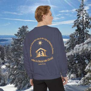 For Unto You Is Born - Manger Scene Christian Sweatshirt - Image 22