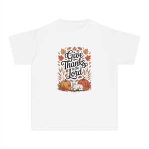 Give Thanks to the Lord Kids Christian T-Shirt - Image 4